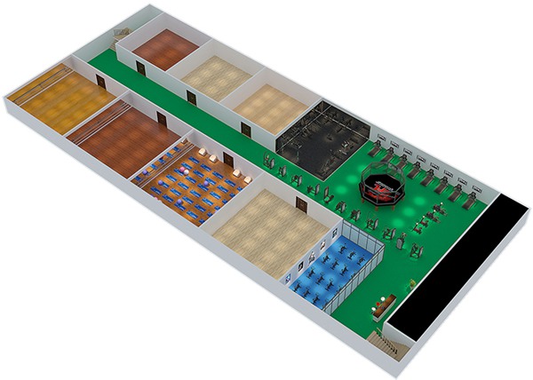 1800平方健身房配置方案-广西333体育健身器材有限公司