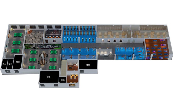 1200平方健身房配置方案-广西333体育健身器材有限公司