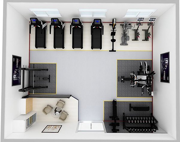 80平方健身房配置方案-广西333体育健身器材有限公司